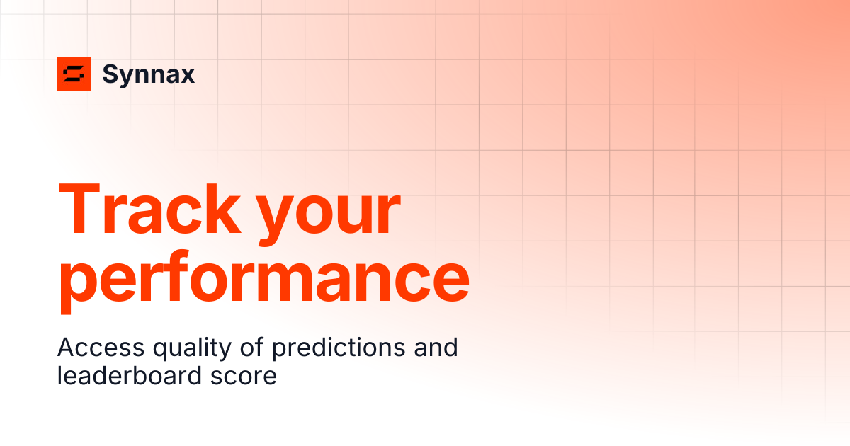 Track your performance | Synnax